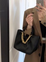 Sanskrit Customized Niche Design Fashion Single Shoulder Bag Temperament Portable Tote Bag Minima Large Capacity Bucket Bag Tide