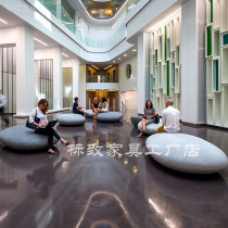 Factory spot Meichen outdoor FRP cobblestone stool pier sofa seat shopping mall leisure model leisure chair