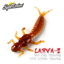 Luya soft bait T-tail curly tail Texas reverse fishing larvae explosion soft bait floating freshwater worm fake bait