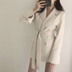 Autumn New Retro waistband small suit jacket 