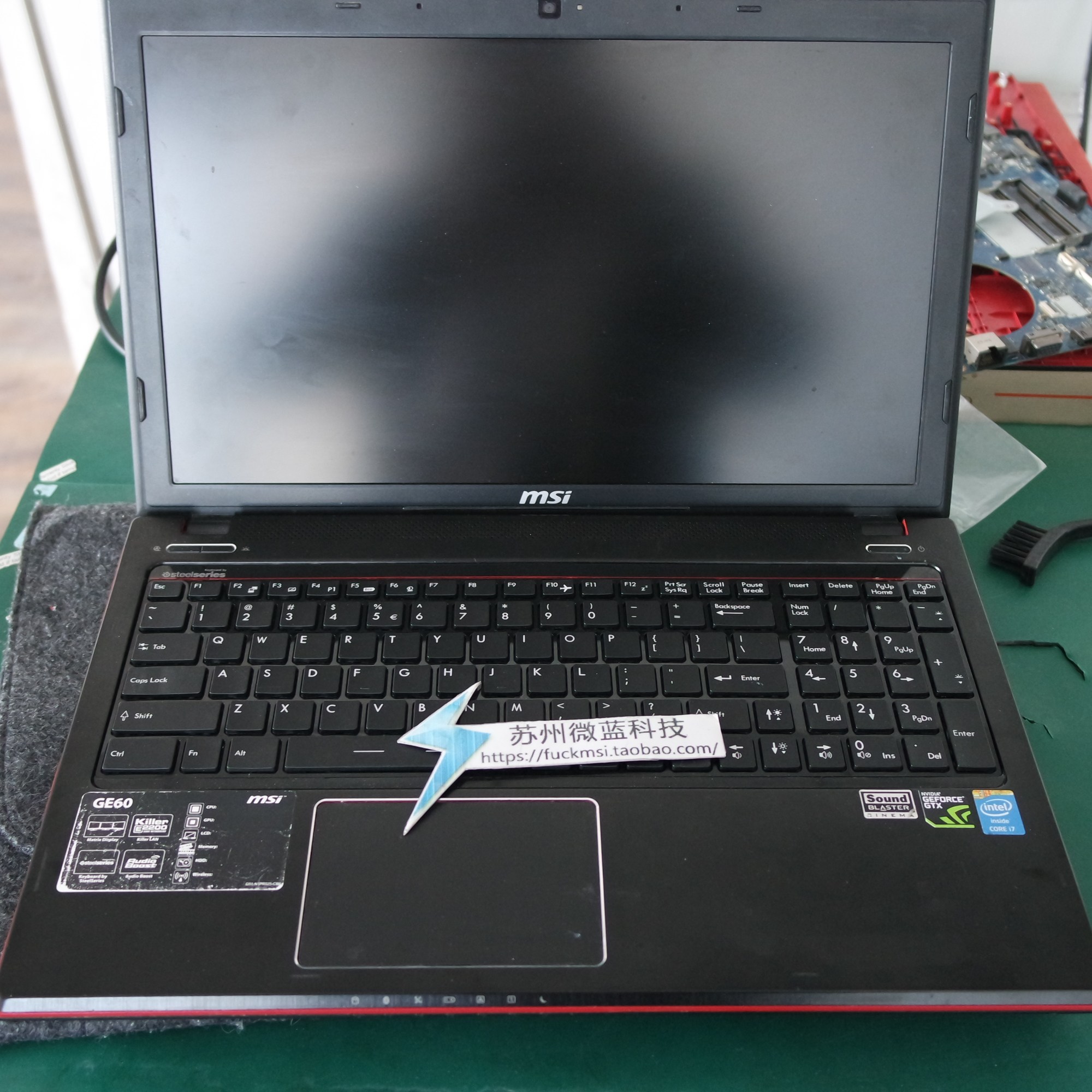msi微星原装ge60游戏笔记本主板显卡16gc外壳零件屏幕维修交换