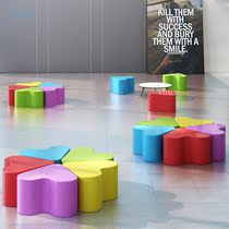 Shopping mall love glass fiber reinforced plastic leisure seat simple creative childrens stool outdoor waiting chair kindergarten decorations