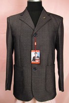 Clearance mens small suit middle-aged and elderly coat new dad suit business work spring autumn coat stripe gray