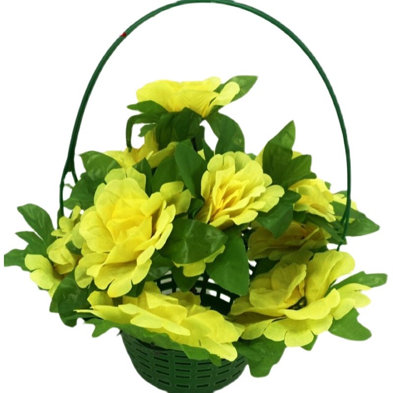 清明节扫墓摆放手捧花祭祀用品祭奠祭祖冥币纸钱烧纸黄纸绢花纸币