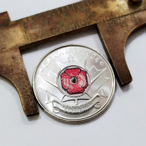 Foreign coin 9 Award-winning Coins Canada 25 Colored Coins Poppy Flowers 2004 Physical D Americas Foreign Currency