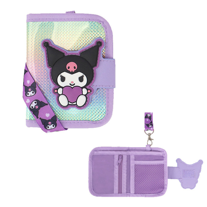 Kuromi Children's Wallet Girl's Coin Purse with Lanyard Primary
