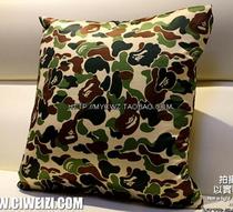 bape ape man head green camouflage pillow Tide brand pillow car pillow car Pillow sofa seat pillow office lunch rest pillow