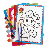 Pigment painting graffiti painting childrens coloring painting handmade diy gouache paint watercolor painting baby painting set painting