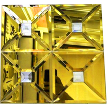 Eurostyle Edging Mosaic Tile Wall Applique Art Bar Decoration Crystal Parquet TV Background Wall Genguan Glass