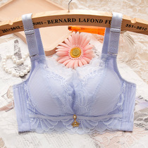 No rim bra Sexy small chest large medium thick gathered adjustment type light-colored underwear close-up milk girl bra