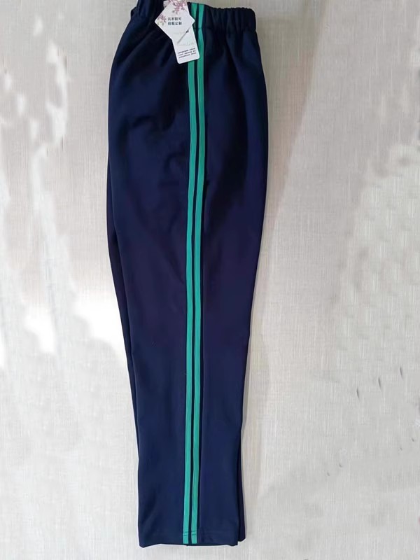 Student High Waist Loose Sports Pants School Pants With Big Code Stash Blue Side Parquet Green Pants Straight Barrel-Taobao