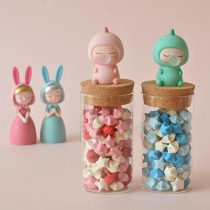 Creative wish glass bottle jar with 99 lucky star origami strip drifting bottle Qixi Festival gift for couples