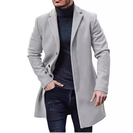 High -quality men's woolen coat wears cross -border hot -selling simple medium long trench coat jacket Nordic mature men's temperament coat
High -quality men's woolen coat wears cross -border hot -selling simple medium long trench coat jacket Nordic mature men's temperament coat