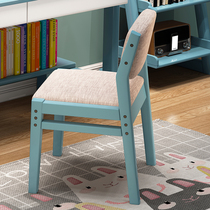 Nordic solid wood lift chair simple adjustable primary and secondary school students learning writing chair desk chair with backrest computer chair