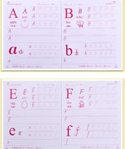Preschool English Red Book 26 letter exercise book kindergarten childrens first grade English pinyin copybook