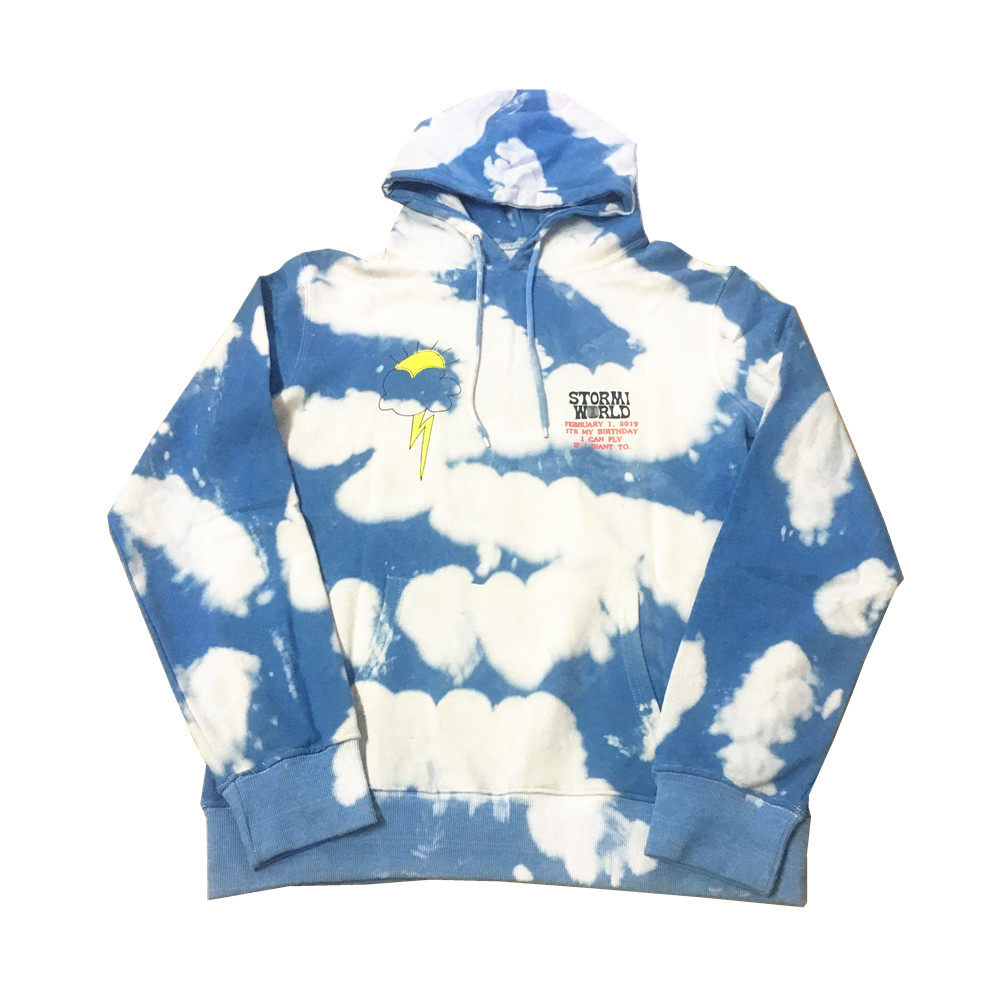 travisscottastroworldbirthdayparty潮牌男女宽松扎染卫衣