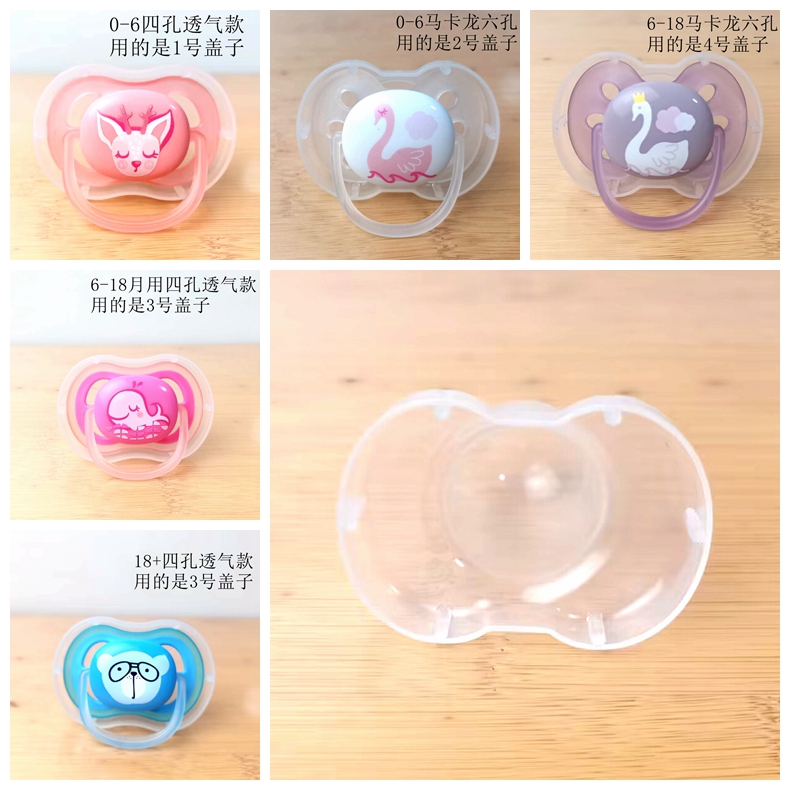 Applicable AVENT New Anyi freshmen appeasement pacifier lid 6 holes macaron four holes breathable anti-dust lid-Taobao