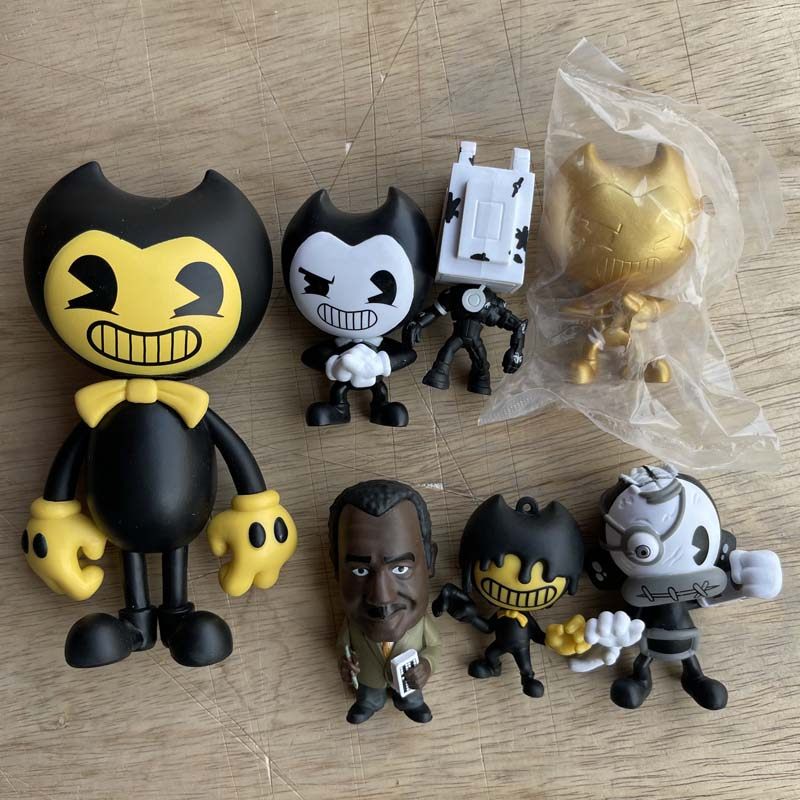 出口正版散货班迪与墨水机器可爱卡通手办模型玩具公仔摆件收藏