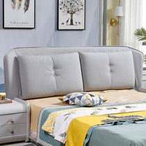 Light luxury headboard floor backrest American solid wood soft bag headboard Simple modern fabric leather headboard backrest