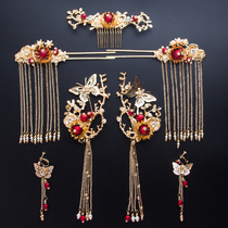 Hairpin Set Comb Tassel hairclip Hanfu Post Gold Classical Costume Chinese Vintage Headwear