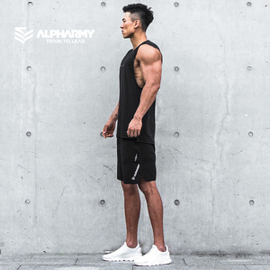 Alpharmy健身速干背心男宽松肌肉型训练坎肩运动上衣无袖T恤轻薄