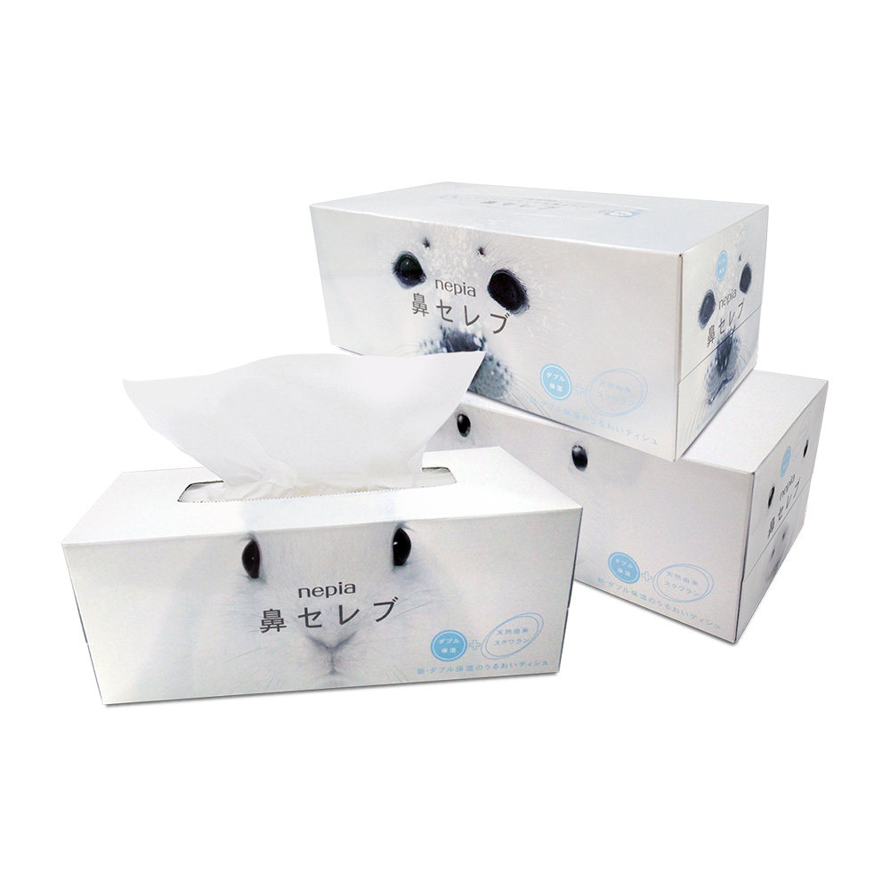 【直营】宝宝适用妮飘日本进口鼻子贵族纸巾3盒*200抽