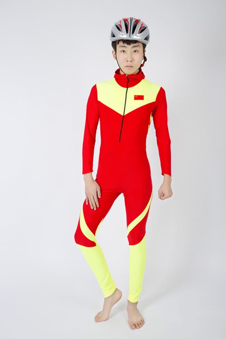 高弹连体服成人大道长袖速滑服儿童比赛连服 轮滑骑行潜水运动服