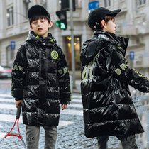 Childrens down jacket men zhong da tong thickened long winter primary and middle school students in warm fashion Western style jacket