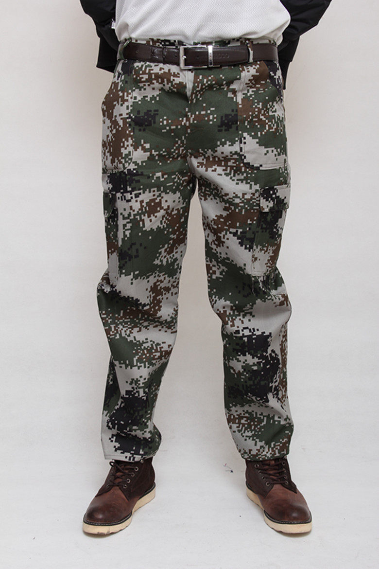 迷彩裤男春款长裤高腰中年迷彩工作裤劳保宽松直筒大码休闲作训服
