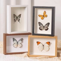 Stereo hollow 3cm butterfly specimen display frame diy creative plant animal insect receives the frame frame