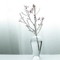 Japanese-style Zen glass vase transparent frosted hydroponics simple modern home dining table living room flower arrangement