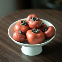 Original mine purple sand Persimmon tea pet ornaments simulation can raise small tea to play everything like creative cute photography props