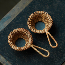 Vietnam handmade long-handled rattan tea leak tea filter tea ceremony accessories creative tea road Cup Teapot tea cup filter