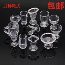 Crystal mud food play cup Clay clay Cream soil Diy tools material Simulation food play mini crystal cup