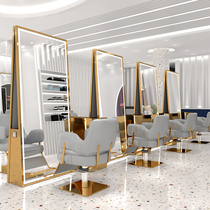 Net red LED smart touch salon mirror table landing hair perm mirror barber shop net red hair salon dedicated