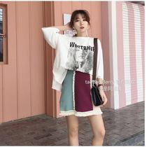 Berry like you and happy big Pang custom tassel retro skirt skirt women high waist National style color color summer
