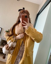 Berry like you and happy big Pang custom winter leisure cotton clothes fresh temperament simple hair collar long cotton women