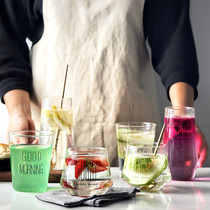 Creative heat-resistant transparent glass breakfast cup Milk Cup home yogurt juice cup water Cup cocktail Cup coffee cup