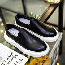 Summer thick bottom heightening shoes Muffin Shoes Breathable Lefu Shoes Men One Foot foot Shoes Genuine Leather Men Casual Leather Shoes