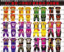 Wake Lion Light Cage Pants Dancing Lion Dance Dragon Performance Gong Drum Martial Arts Length T-shirt Tied Legged Girdle Belt Team Uniform Customizable Print