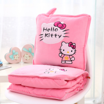 Cute cuddle quilted dual-use folding pillow cushions office Car lunch break sleeping portable air conditioning quilted by cotton
