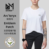 Canadian Arcteryx Archaeopteryx Emblem Patch women organic cotton short sleeve t-shirt round neck 28856