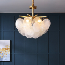 Postmodern Chandelia Bedroom Lamp Nordic Ins Teenage Girl Light Lavish Living Room Creative Personality Minima Modern Full Copper Luminaire