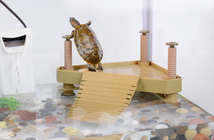 乌龟晒台爬台水龟晒背台晒龟台龟缸鱼缸爬坡浮台浮岛爬梯造景躲避