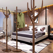 Hanging hanger floor bedroom solid wood Clothes hat rack Single-pole style Living room Home Creative branches minimalist clothes hanging rack subs