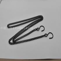 Black fluorescent lamp hanging chain bag decorative chain tag Metal chain Advertising chain 1 6-wire electroplated swimming black