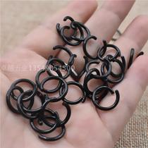 Custom diy jewelry accessories Black iron small single ring connection C open ring Black open ring 1 4 lines*12