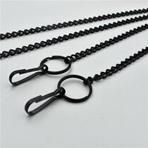 1 6-wire thick black chain fluorescent lamp hanging tag metal hanging chain sub-Billboard chain hanging chain