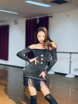 Proud to dance with Latin dance new dress Dress Adult Woman SHOULDER BAG HIP FLUOR SKIRT WITH CHEST CUSHION BOTTOM PANTS 73