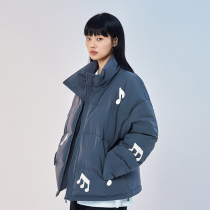 Notformad (NFM online store) Down jacket Mens and womens winter foam note printing loose thickened jacket